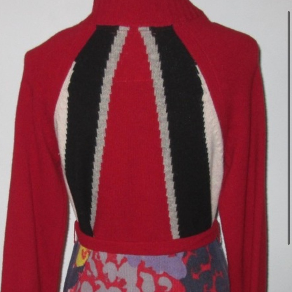 Anthropologie Sparrow Colorful Button-Up Cardigan Coat w/Belt - Picture 4 of 6